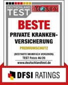 Die Private Krankenvollversicherung der DKV als "Beste Private Krankenversicherung" ausgezeichnet.